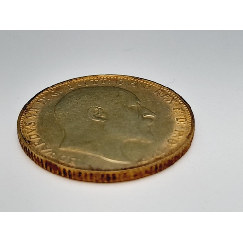 2 - Full Gold Sovereign, Edward 1908.