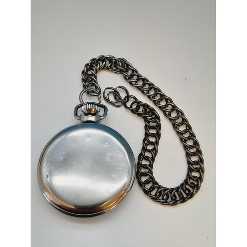 62 - Ingersoll Pocket Watch W/O plus Silver Hallmarked Teaspoon.