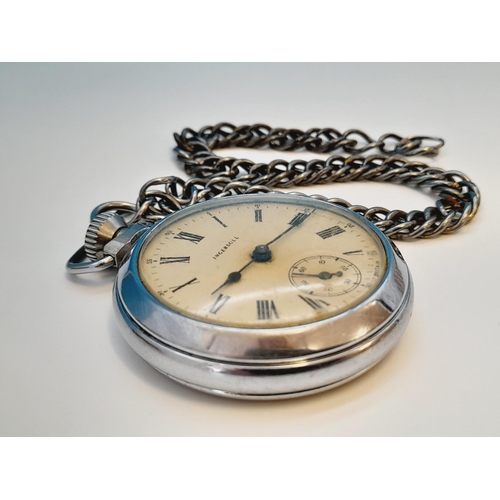 62 - Ingersoll Pocket Watch W/O plus Silver Hallmarked Teaspoon.