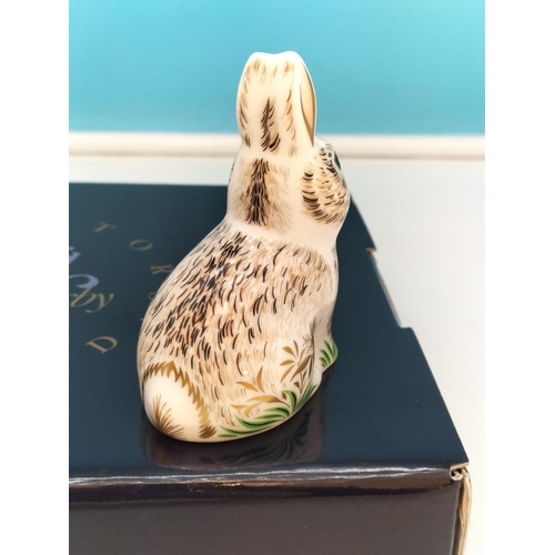 68 - Royal Crown Derby Collectors Guild 'Nibbles the Rabbit' Paperweight (MMXIV 2014) with Gold Stopper a... 