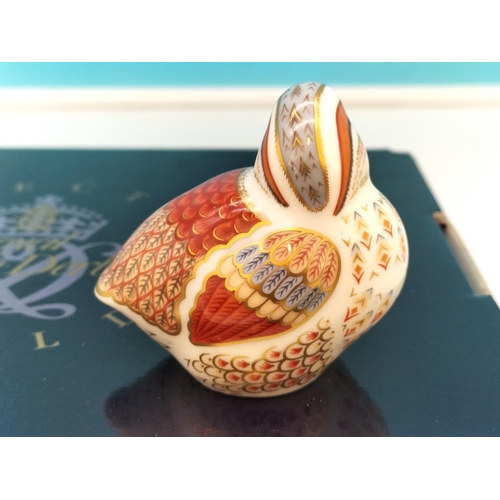 69 - Royal Crown Derby Collectors Guild 'Teal Duckling' Paperweight (MMVI 2006) with Gold Stopper and Red... 