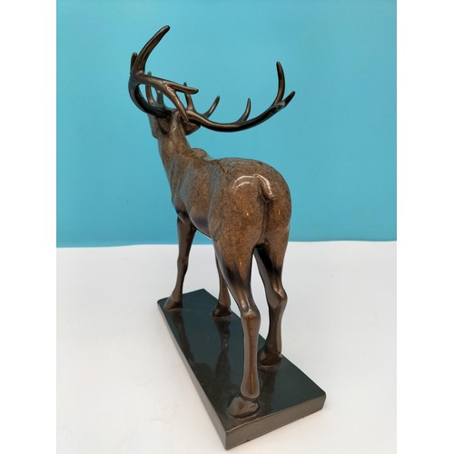 25 - Aynsley Animal Kingdom Resin Figure of a Stag. 24cm High, 27cm x 8cm.