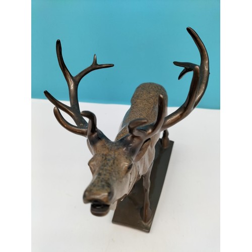 25 - Aynsley Animal Kingdom Resin Figure of a Stag. 24cm High, 27cm x 8cm.