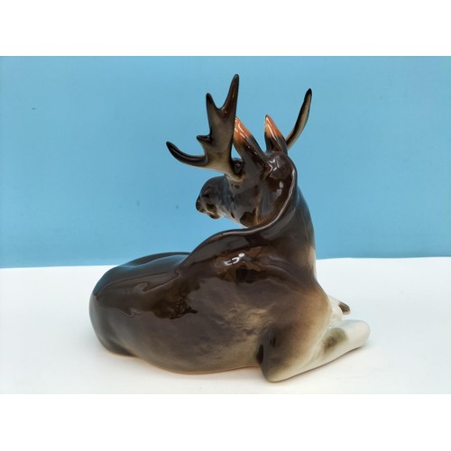 60 - Lomonosov (Russia) Figure of a Moose. 15cm High, 18cm x 12cm.