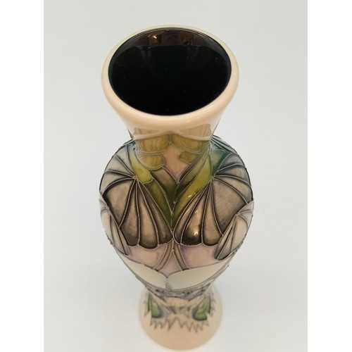 17 - Moorcroft Trial 'Indigo Lace' 21cm Vase by Vicky Lovatt.