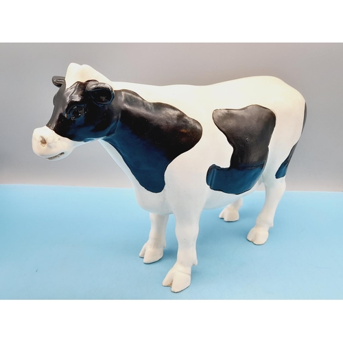 12 - Resin Friesian Cow Butcher Display. 23cm high, 33cm x 10cm.