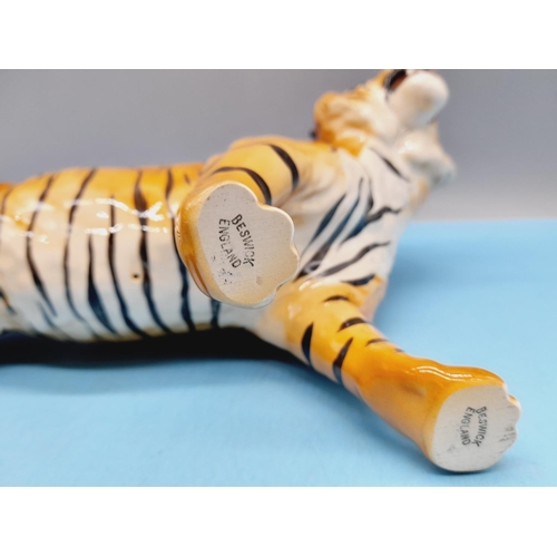 19 - Beswick Figure of a Tiger. 19cm High x 29cm Long.