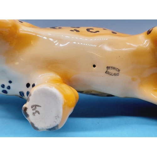 20 - Beswick Figure of a Leopard. 13cm High, 30cm Long.