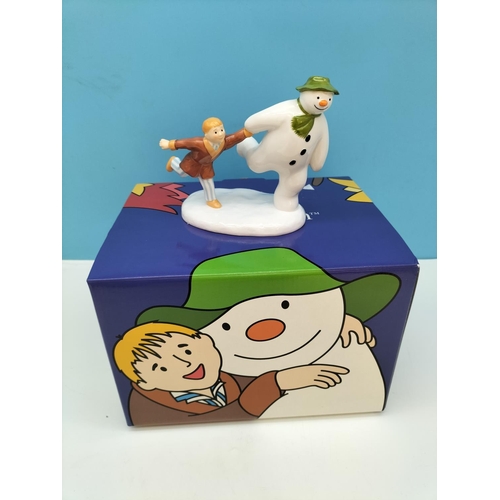 4 - Boxed Coalport The Snowman Collection Figure 'The Adventure Begins'. 13cm x 13cm.