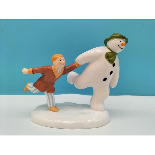 4 - Boxed Coalport The Snowman Collection Figure 'The Adventure Begins'. 13cm x 13cm.