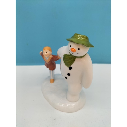 4 - Boxed Coalport The Snowman Collection Figure 'The Adventure Begins'. 13cm x 13cm.