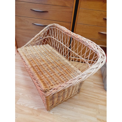 45 - Child's Wicker Trunk Seat. 52cm High, 82cm x 43cm. Collection Only.