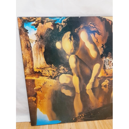 58 - Large Canvas Salvador Dali Print 'Metamorphosis of Narcissus' 85cm x 55cm. Collection Only.