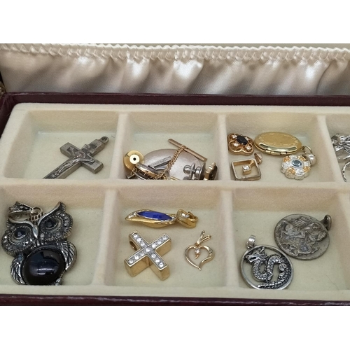 23 - Jewellery Box and Contents. 30cm x 20cm x 15cm.