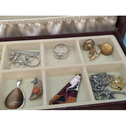 23 - Jewellery Box and Contents. 30cm x 20cm x 15cm.