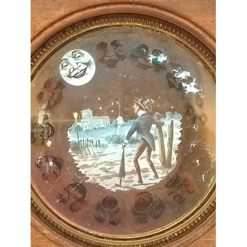 48 - Victorian Mechanical Glass Magic Lantern Slides (3) to include Chromotope and Faces of the Moon. Bot... 