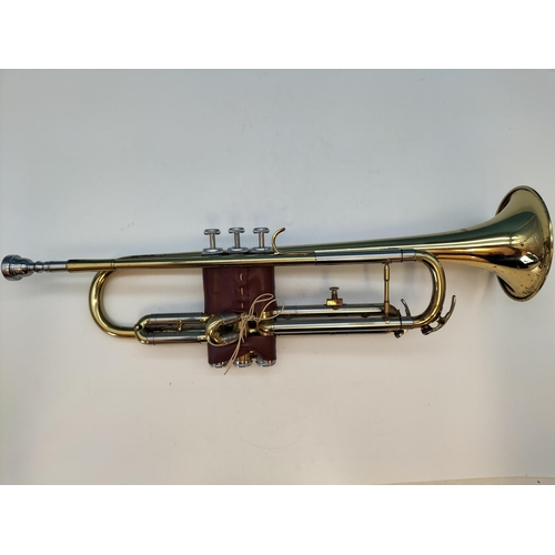 51 - Danor Cased Trumpet. 47cm Long.