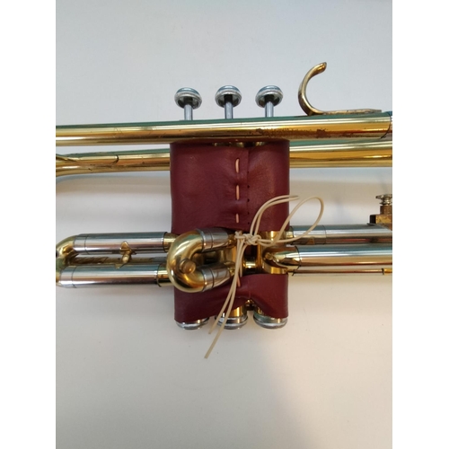 51 - Danor Cased Trumpet. 47cm Long.