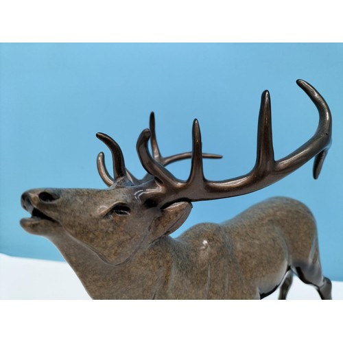 25 - Aynsley Animal Kingdom Resin Figure of a Stag. 24cm High, 27cm x 8cm.