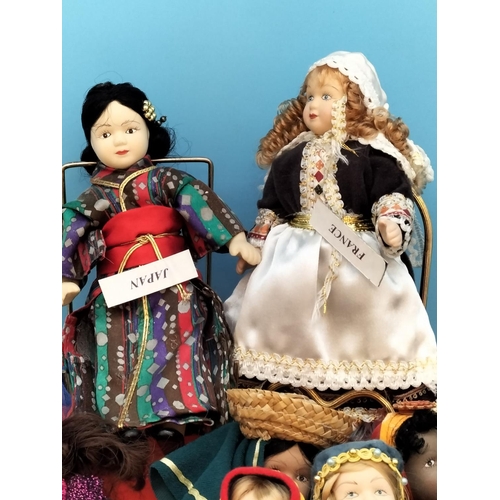 445 - Collection of Pot Headed Dolls from Around the World.