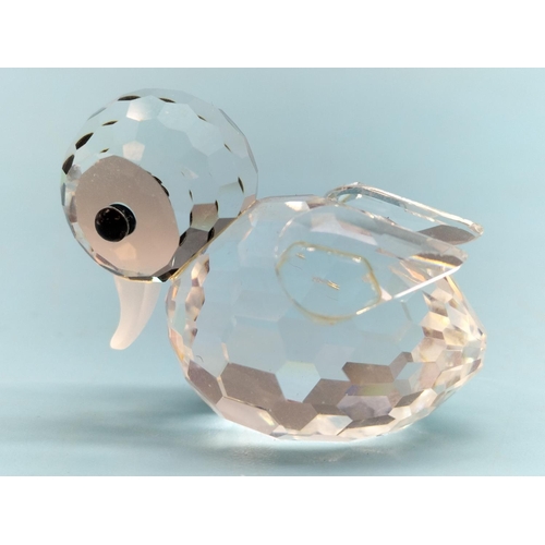 121 - Swarovski Crystal Mini (3 x 2.5cm) Swimming Duck Figure From The Beauties of the Lake Collection Des... 