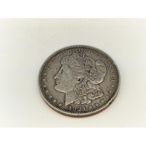 133 - 1921 Morgan Silver Dollar.