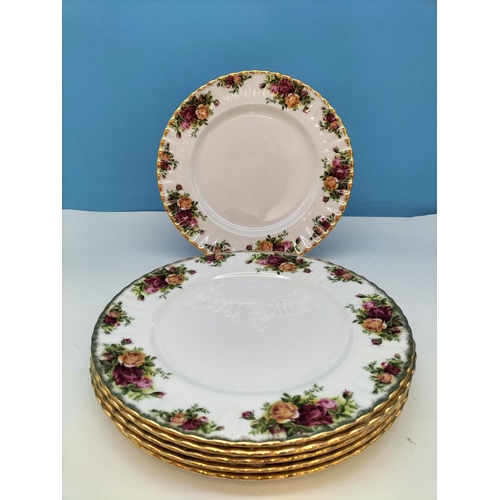 136 - Royal Albert 'Old Country Roses' 27cm Dinner Plates (6). Seconds Quality.