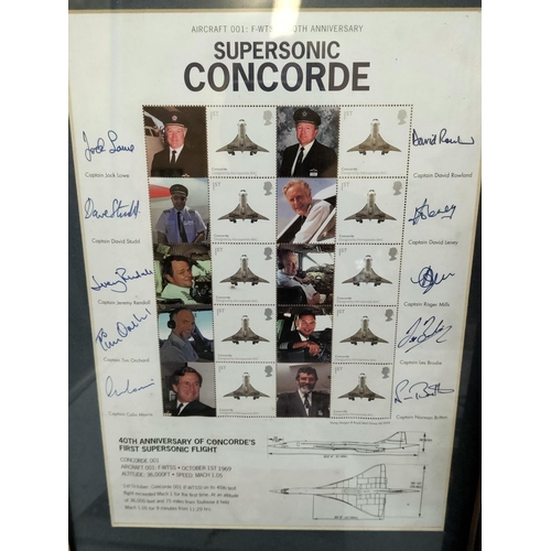 145 - 2 x Framed Stamp Sheets - Rugby World Cup Heroes 2003 First Edition (No 210) and Supersonic Concorde... 