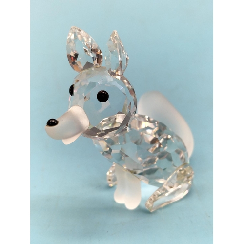 171 - Swarovski Crystal Fox Figure (5cm High x 7cm) From The Woodlands Friends Collection Designed by Adi ... 