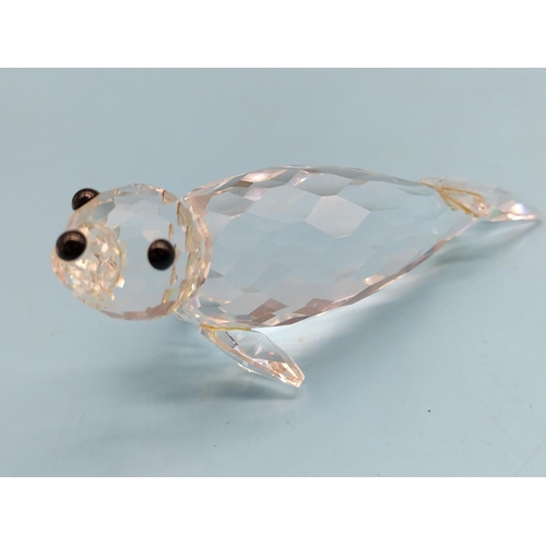 189 - Swarovski Crystal Large Seal Figure (9cm Long) From The Kingdom of Snow & Ice Collection Designed by... 