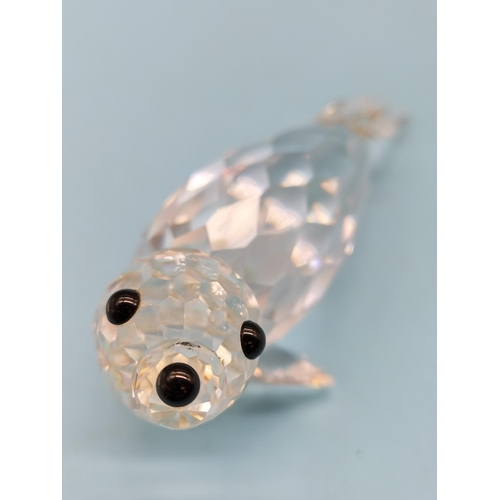 189 - Swarovski Crystal Large Seal Figure (9cm Long) From The Kingdom of Snow & Ice Collection Designed by... 