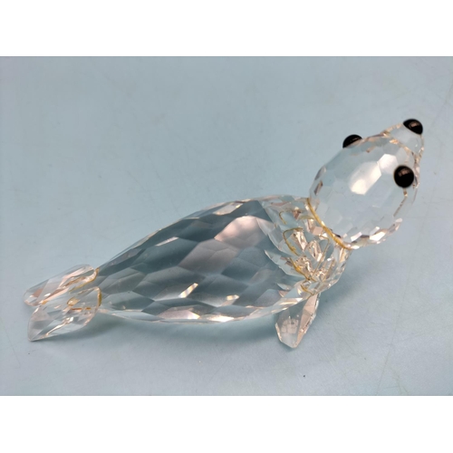 189 - Swarovski Crystal Large Seal Figure (9cm Long) From The Kingdom of Snow & Ice Collection Designed by... 