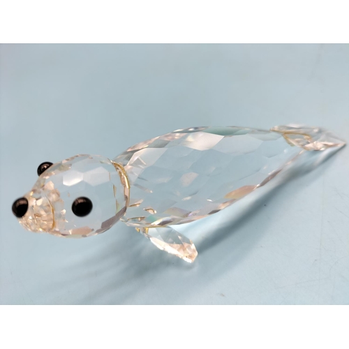 189 - Swarovski Crystal Large Seal Figure (9cm Long) From The Kingdom of Snow & Ice Collection Designed by... 