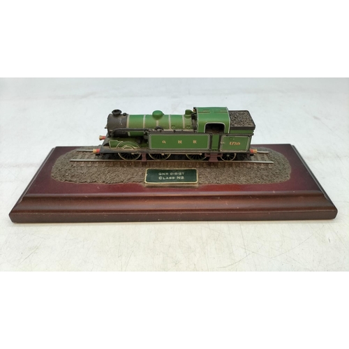 195 - Country Artist Hand Painted Railway Engines on Plinths (3), GNR 0-6-2T Class N2, BR 2-6-2 T Prairie ... 