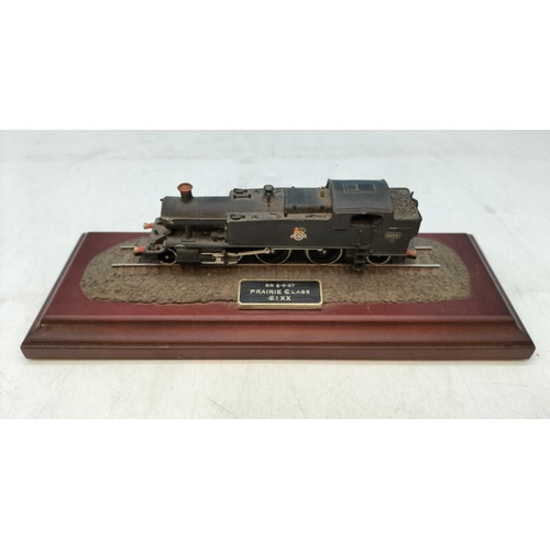 195 - Country Artist Hand Painted Railway Engines on Plinths (3), GNR 0-6-2T Class N2, BR 2-6-2 T Prairie ... 