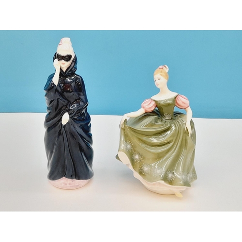 202 - Royal Doulton Lady Figures (2) 'Masque' HN 2554 and 'Michele' HN 2234. Both Seconds. Tallest 22cm.