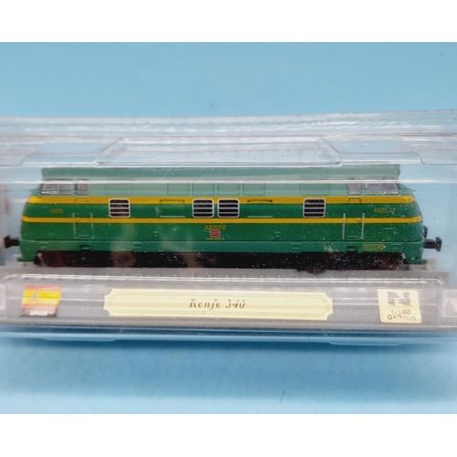 216 - Del Prado 'N' Gauge Model Trains 'Locomotives of the World' (10) to include E402B, NSWGR C38, Amtrak... 