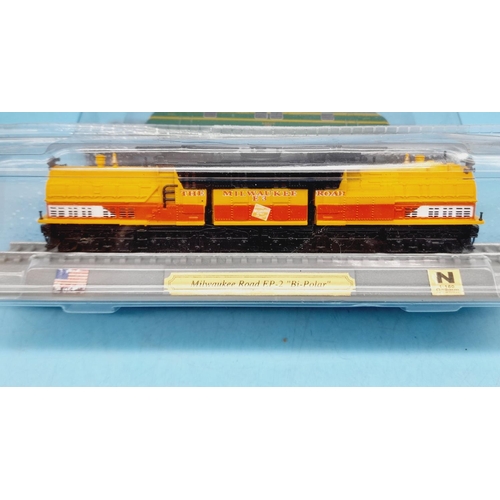 216 - Del Prado 'N' Gauge Model Trains 'Locomotives of the World' (10) to include E402B, NSWGR C38, Amtrak... 