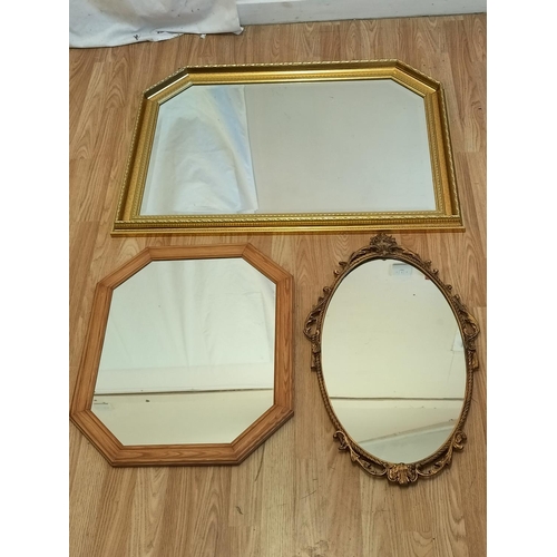 235 - Framed Mirrors (3). Largest 90cm x 66cm. Collection Only.