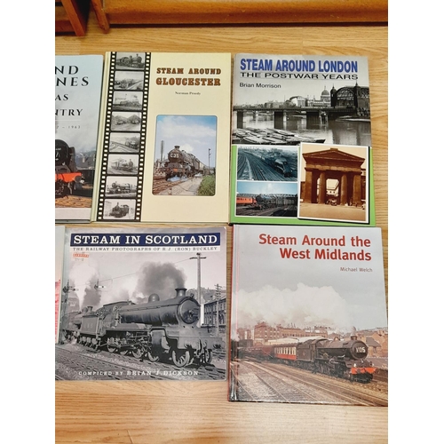 261 - Collection of Railway Related Reference Books to include 'Steam Around' Series, Midland Lines, Rail ... 