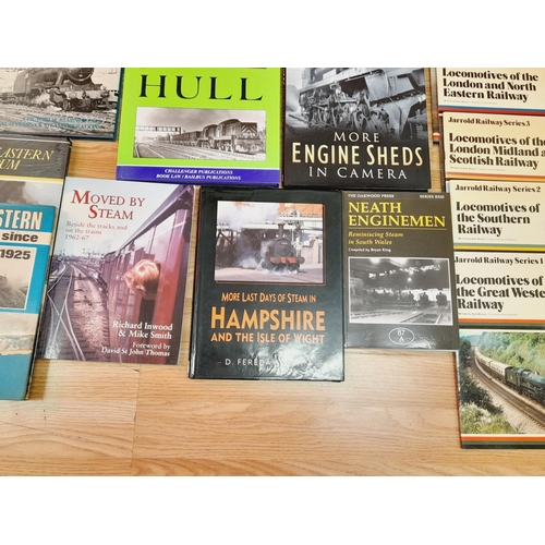 262 - Collection of Railway Related Reference Books to include More Engine Sheds in Camera, Steam Around N... 