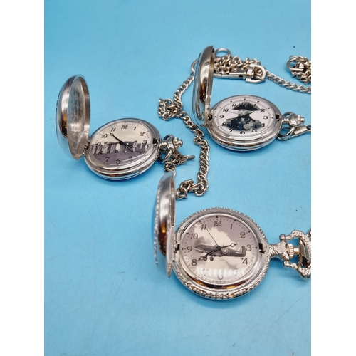 263 - Modern Quartz Pocket Watches (10). Require Batteries.