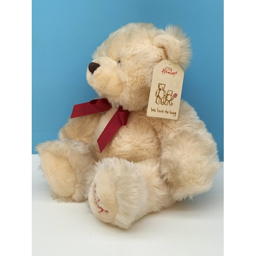 280 - Hamleys Plush Teddy Bear plus Lindt Rabbit Plush Toy. Tallest 40cm.