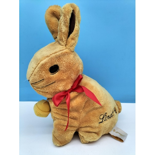 280 - Hamleys Plush Teddy Bear plus Lindt Rabbit Plush Toy. Tallest 40cm.