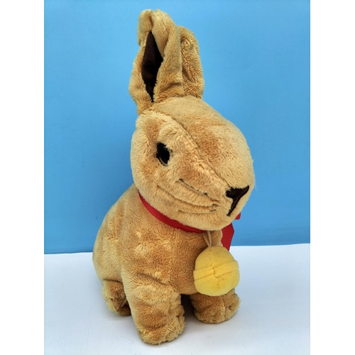 280 - Hamleys Plush Teddy Bear plus Lindt Rabbit Plush Toy. Tallest 40cm.