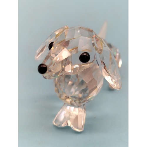 300 - Swarovski Crystal Mini (3 x 6cm) Dachshund Figure From The Pets Corner Collection Designed by Adi St... 