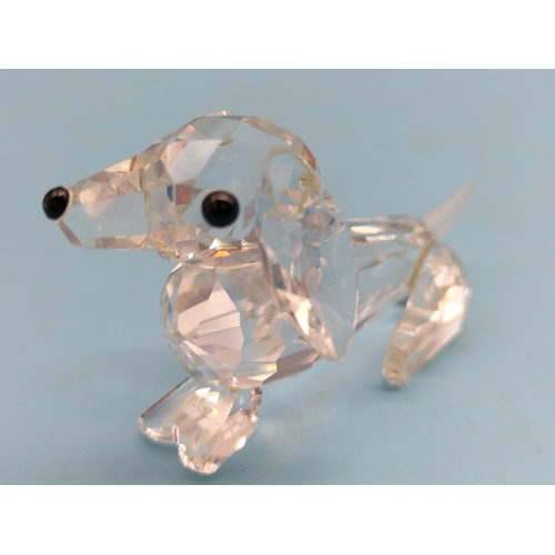 300 - Swarovski Crystal Mini (3 x 6cm) Dachshund Figure From The Pets Corner Collection Designed by Adi St... 