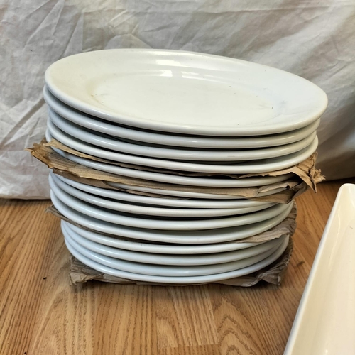 317 - Collection of White Hotel Ware Ceramics to include Dinner Plates, Rectangular Dishes and Cappucino C... 