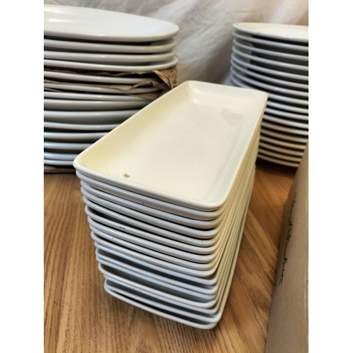 317 - Collection of White Hotel Ware Ceramics to include Dinner Plates, Rectangular Dishes and Cappucino C... 