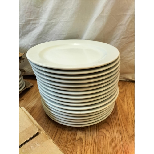 317 - Collection of White Hotel Ware Ceramics to include Dinner Plates, Rectangular Dishes and Cappucino C... 